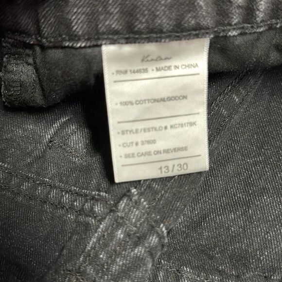 Kancan Black Button Fly Frayed Denim Shorts Size 13 - Picture 5 of 6